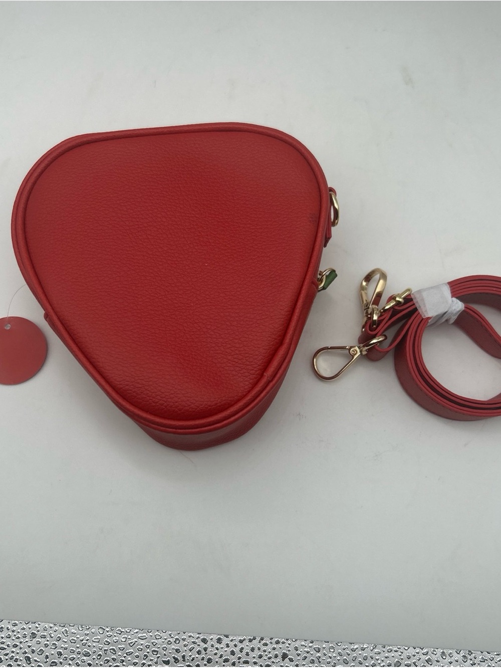 Bath & Body Works 6" Strawberry Mini Crossbody Cosmetic Bag Red Clear Front NWT* - Picture 4 of 4